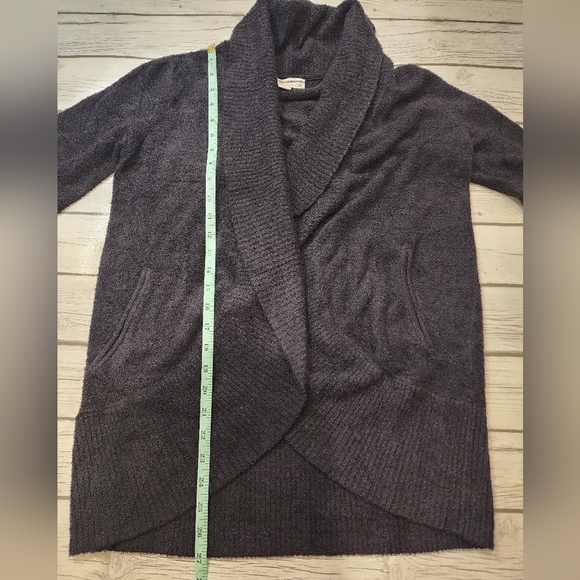 NWT Barefoot Dreams Cozychic Lite Circle Cardi Cardigan in Black Size Small Luxi - Picture 6 of 13